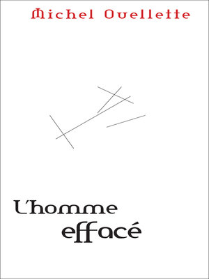 cover image of L'homme effacé